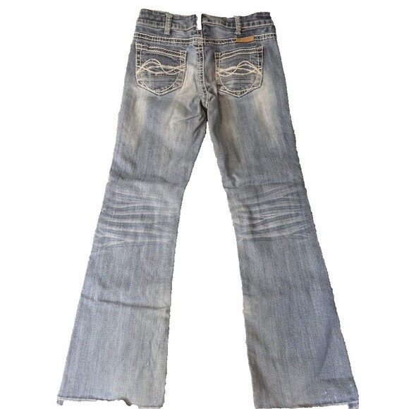 Cowgirl Tuff Jeans Don't Fence Me In Pearls Womens 27/31 Medium Wash Blue Denim - Picture 2 of 11